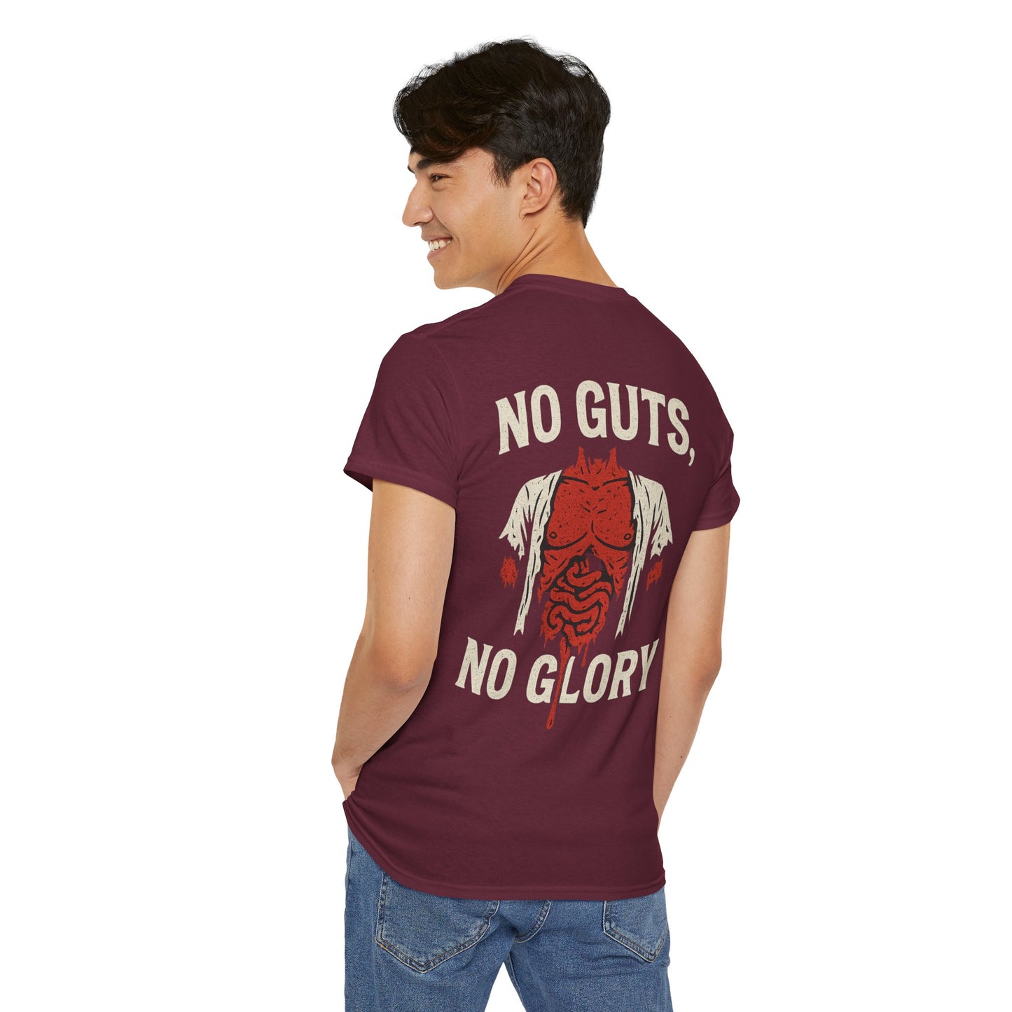 No Guts, No Glory Shirt - Unisex Heavy Cotton Tee | Casual Wear, Gift for Fitness Enthusiasts, Motivational Tee, Unique Graphic Tee, [...]