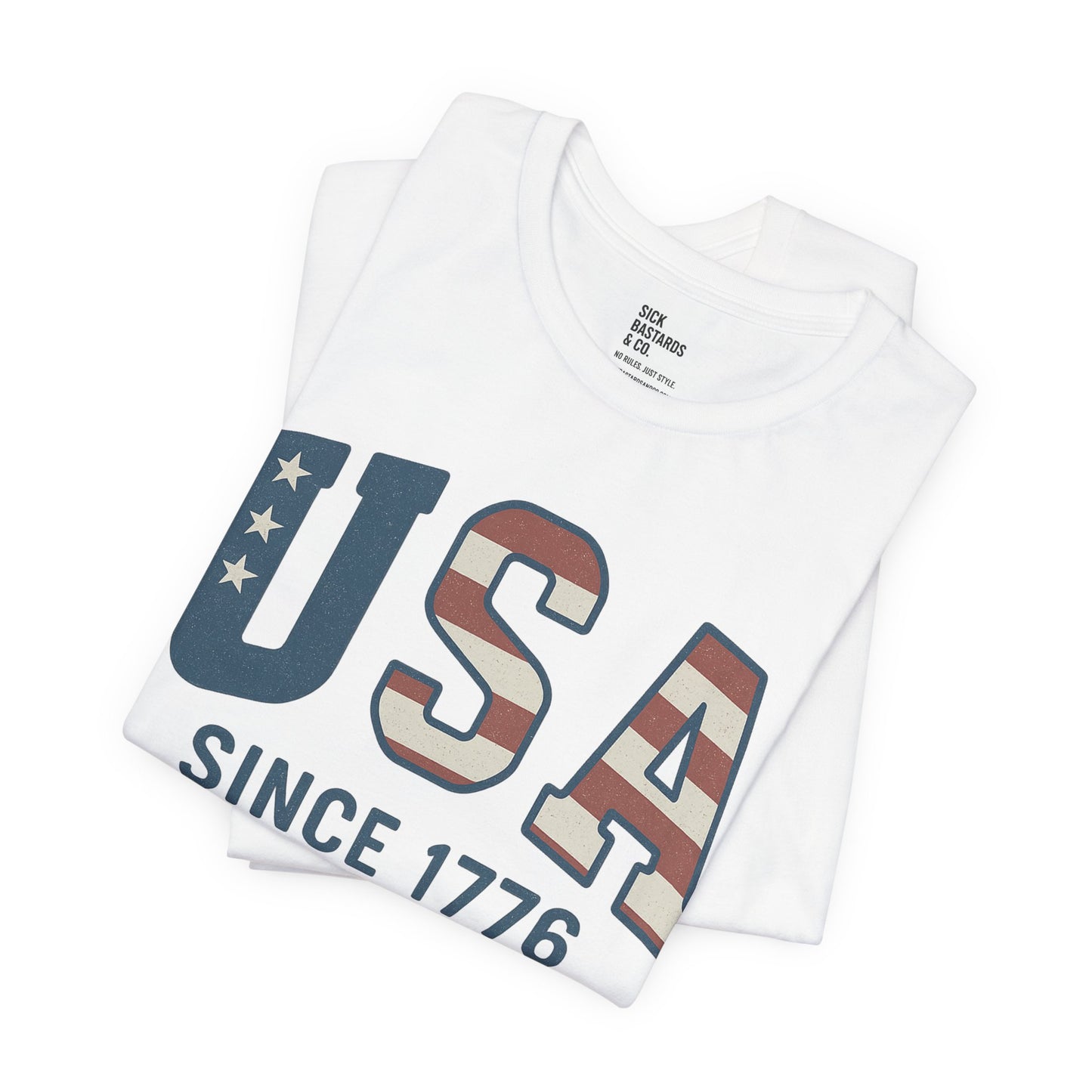 USA Since 1766 T-Shirt – Loud Graphic Tee, Heavyweight Patriotic Shirt, 4th of July Tee for the Unruly