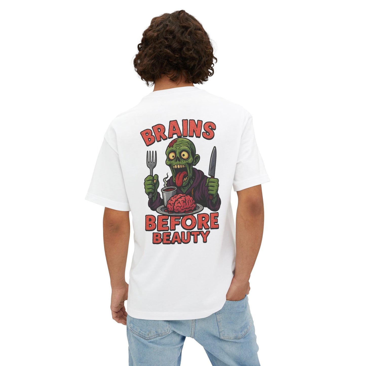 Brains Before Beauty – The Undead Philosophy Tee for the Sick & Smart