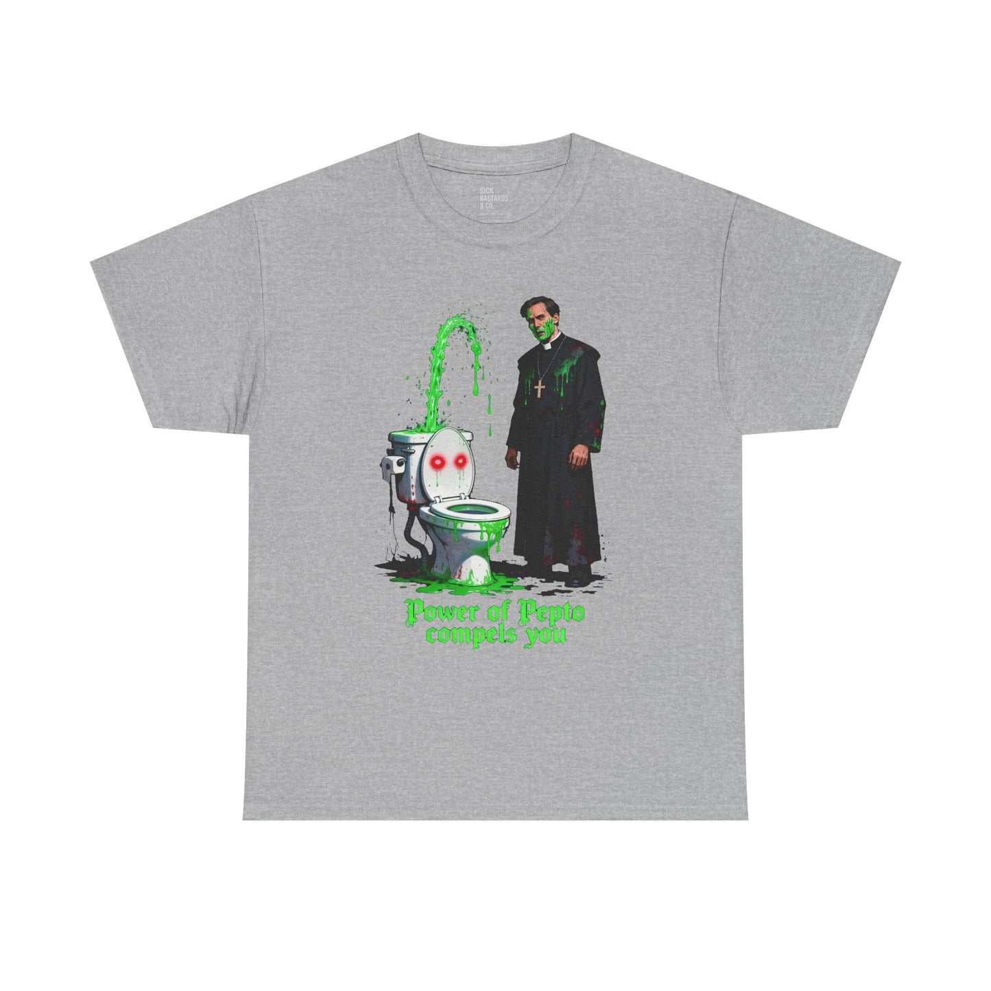 Power of Pepto – The Unholy Exorcism Tee for the Possessed and the Bloated