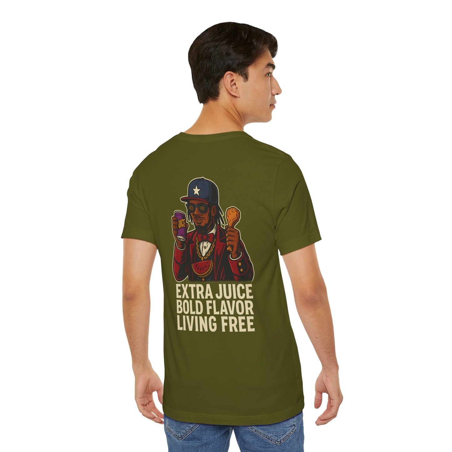 T-Shirt Extra Juice Bold Flavor Living Free Unisex Tee