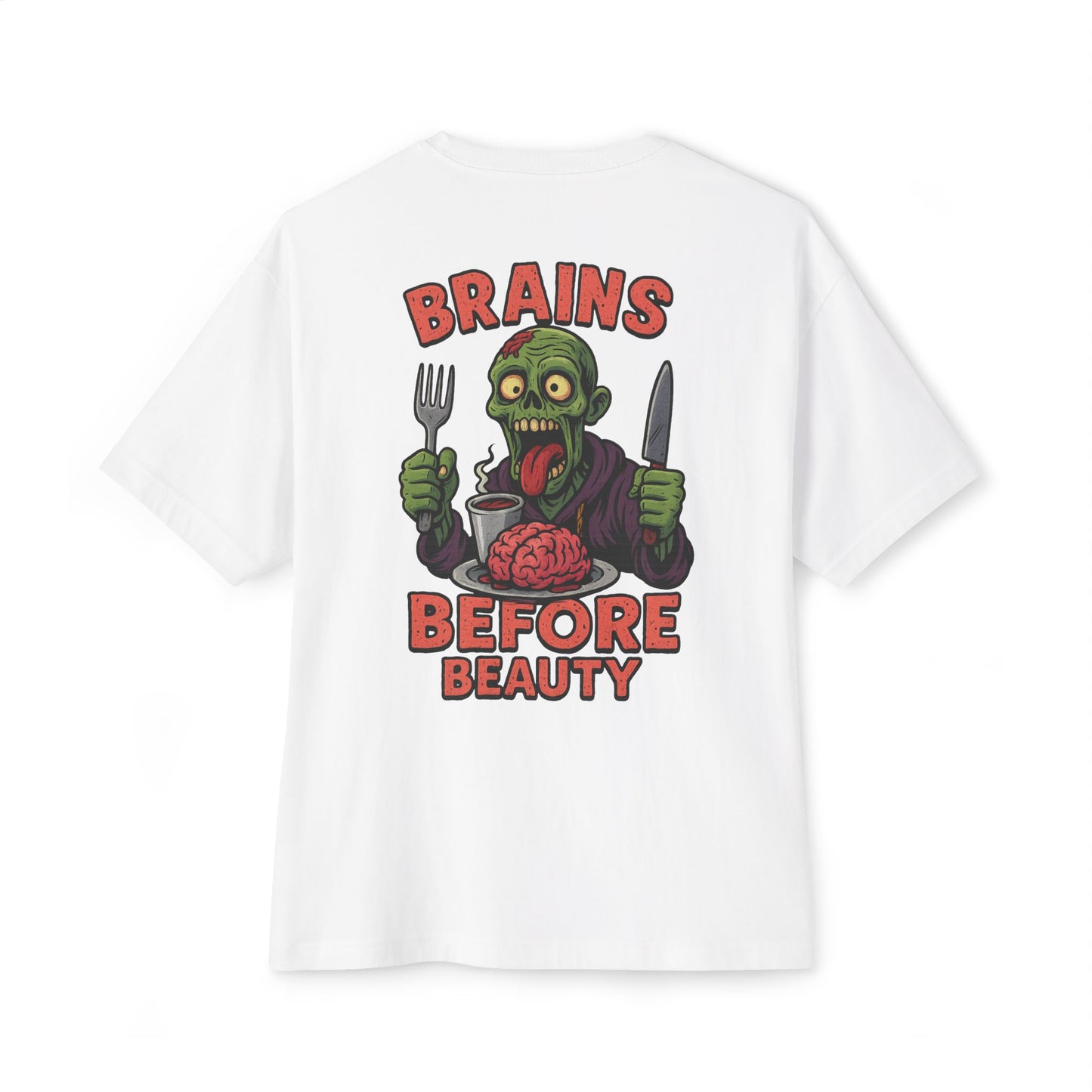 Brains Before Beauty – The Undead Philosophy Tee for the Sick & Smart