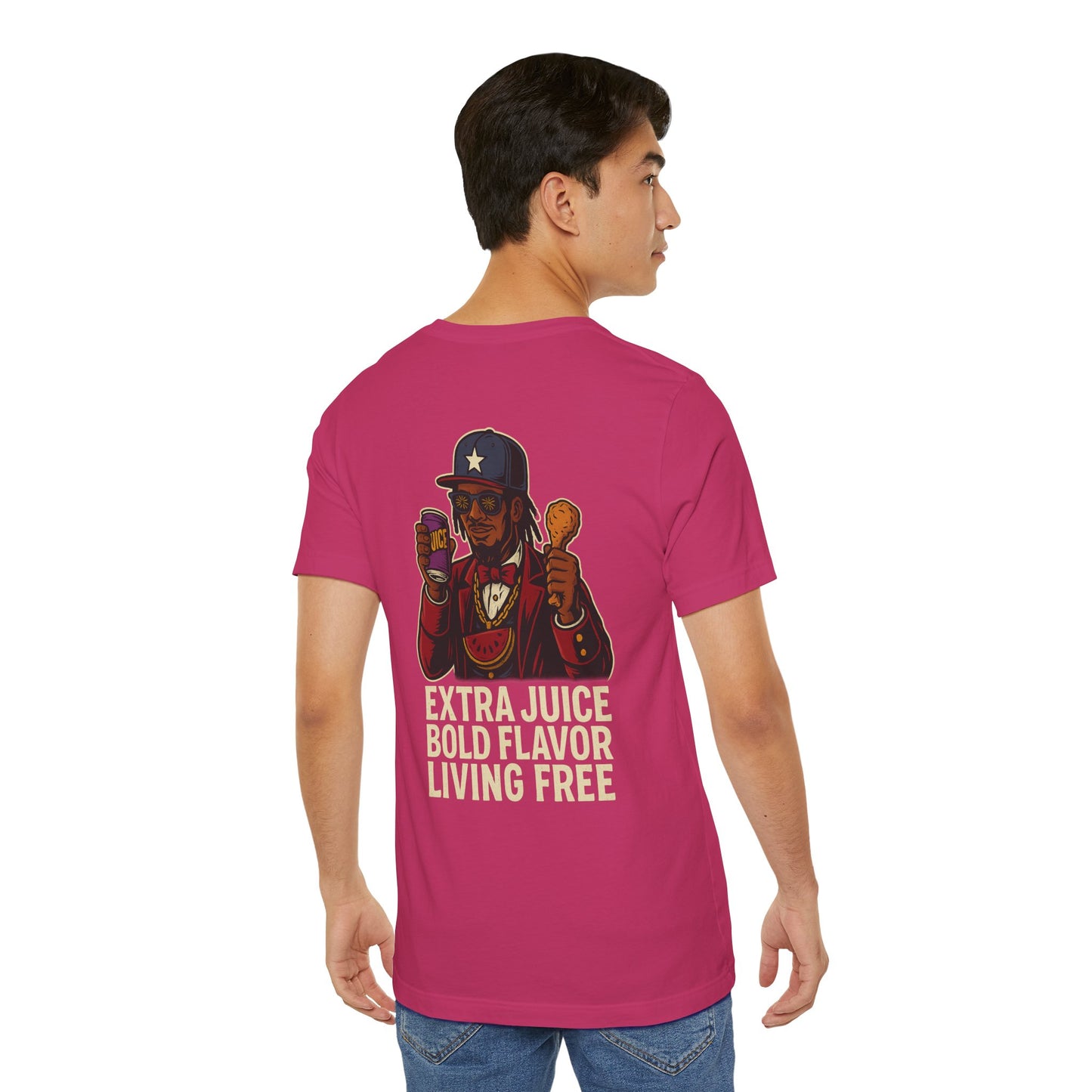 T-Shirt Extra Juice Bold Flavor Living Free Unisex Tee