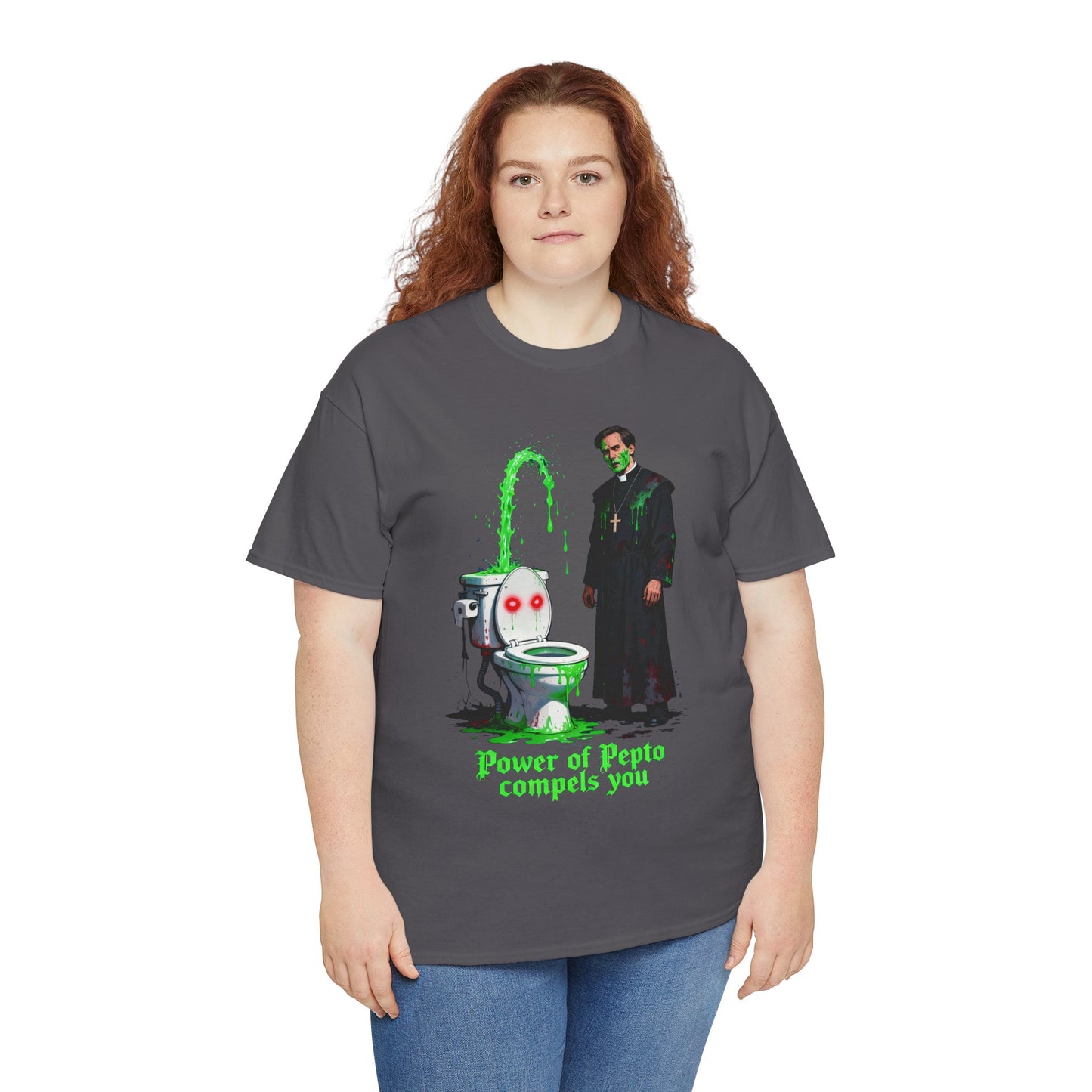 Power of Pepto – The Unholy Exorcism Tee for the Possessed and the Bloated