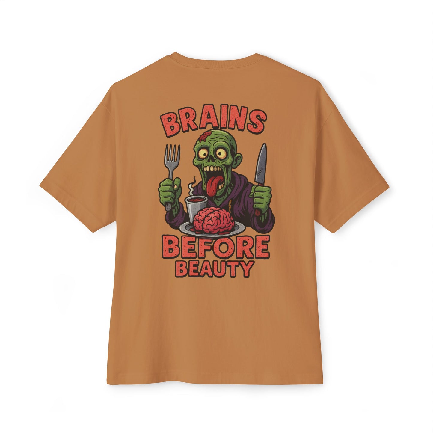 Brains Before Beauty – The Undead Philosophy Tee for the Sick & Smart
