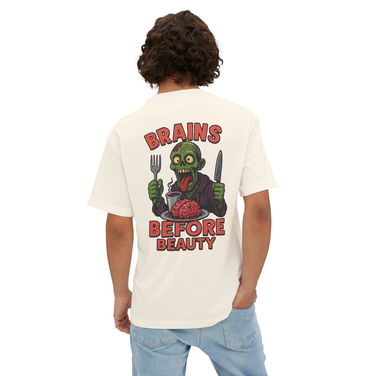 Brains Before Beauty – The Undead Philosophy Tee for the Sick & Smart
