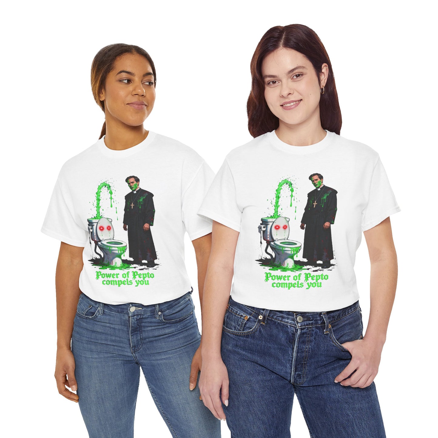 Power of Pepto – The Unholy Exorcism Tee for the Possessed and the Bloated